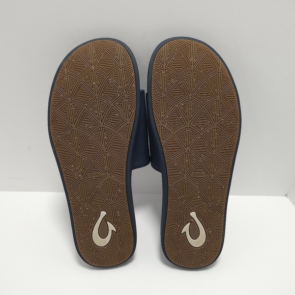 OluKai Mens Maha Olu Slide Sandals Size 13 Blue - Picture 6 of 6